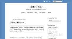 Desktop Screenshot of entforkidssc.com